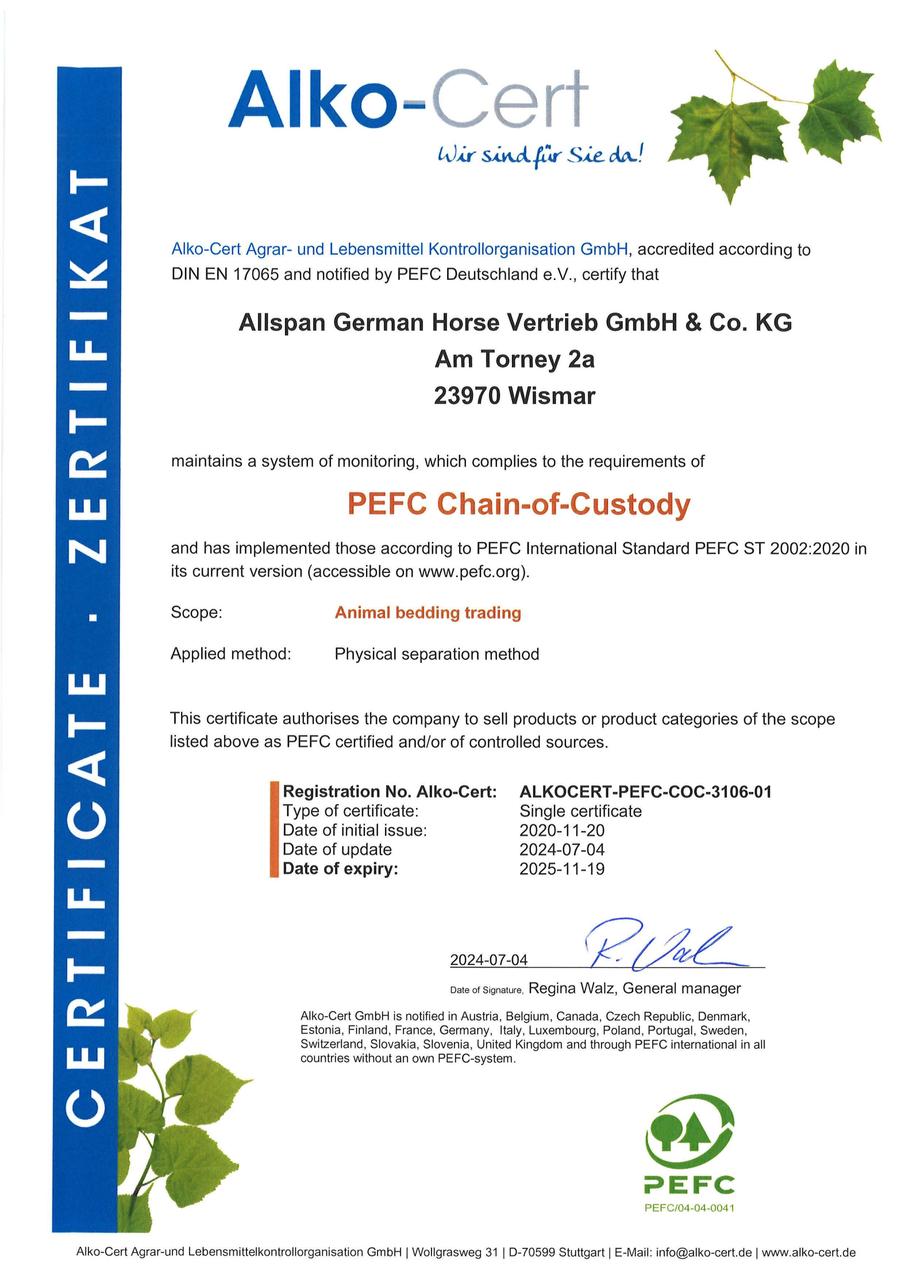 ALLSPAN Classic - Jemná hoblinová podestýlka Allspan German Horse Classic 24 Kg (615Litrů) - Image 6