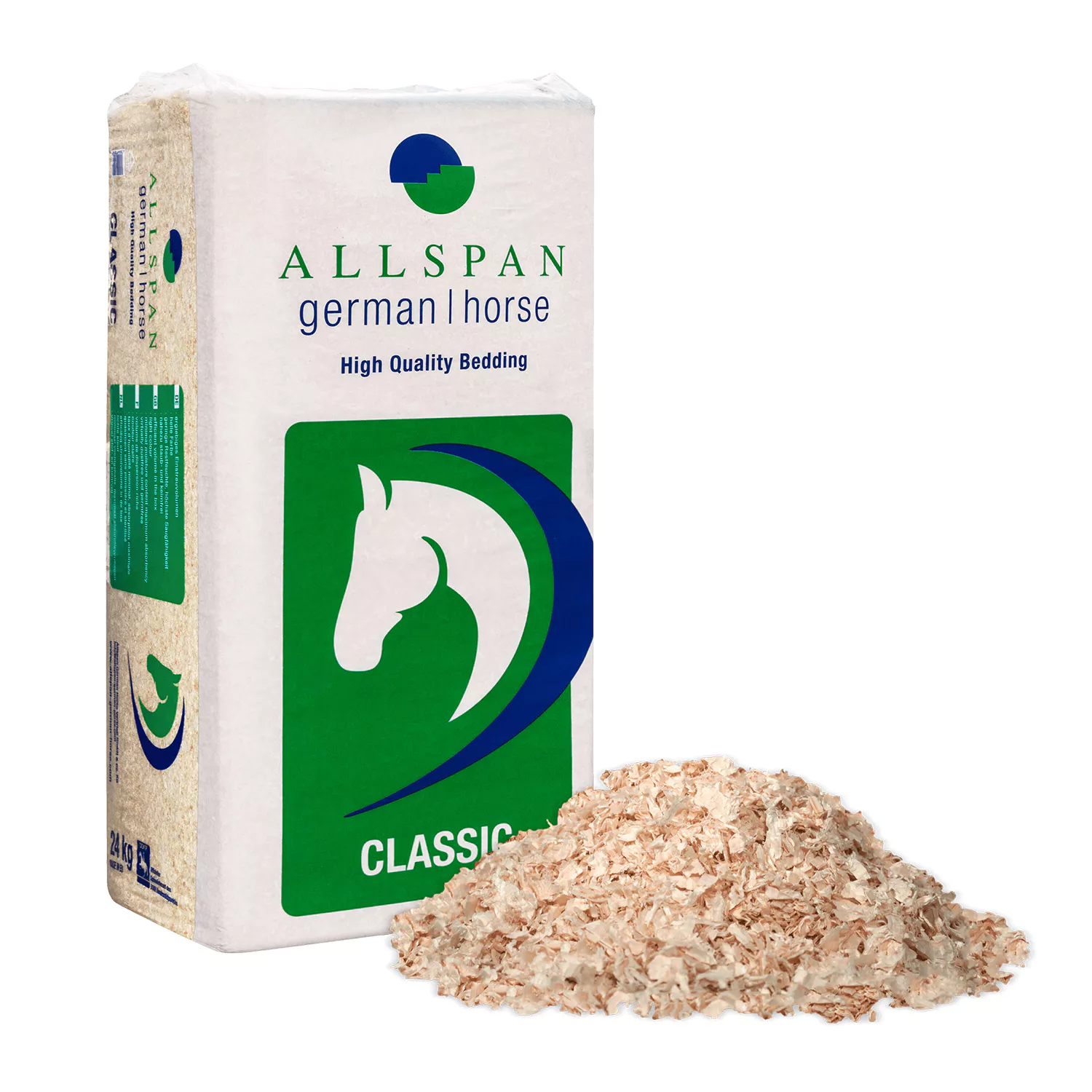 ALLSPAN Classic - Jemná hoblinová podestýlka Allspan German Horse Classic 24 Kg (615Litrů)